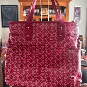 Bally Tess Red Stripe Vintage Tote Bag Wonen’s